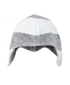 Gorro Bebe Petit Bateau Gris y Blanco