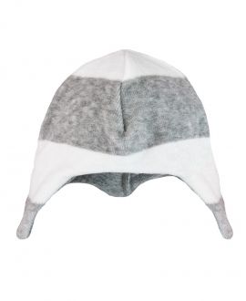 Gorro Bebe Petit Bateau Blanco y Gris