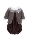 Cardigan Bebe Niño Greca Alpaca Mohair Gris Casilda y Jimena