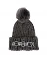 Gorro Niña Miss Grant Gris Pompon