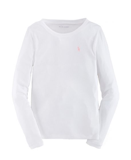 Camiseta Niña Polo Ralph Lauren Blanca Básica