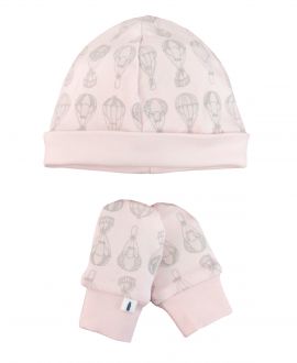 Conjunto Bebe Gorro y Manoplas Message In The Bottle Rosa