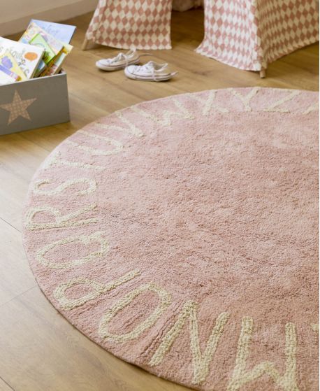 Alfombra Lavable Lorena Canals Round ABC Vintage Nude Ro Infantil