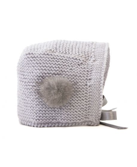 Capota Bebe Ro Infantil Punto Gris Pompon