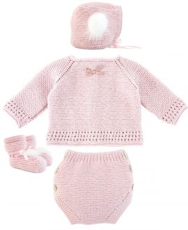 Conjunto Bebe RO INFANTIL Punto Rosa