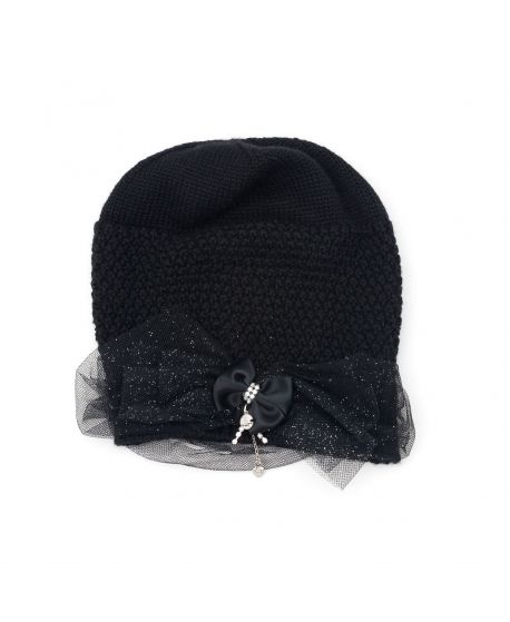 Gorro Negro Niña Miss Grant