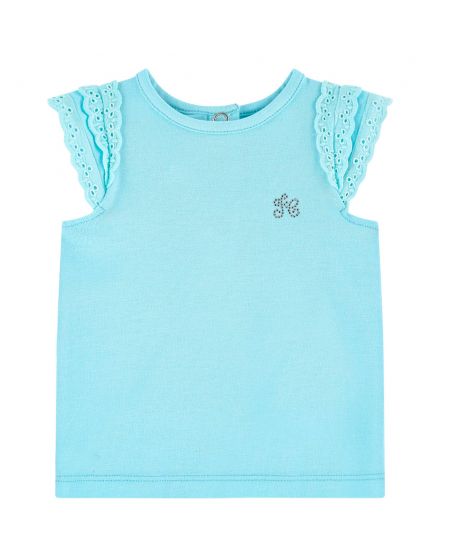 Camiseta Bebe Niña TARTINE ET CHOCOLATE Blanca Logo Strass