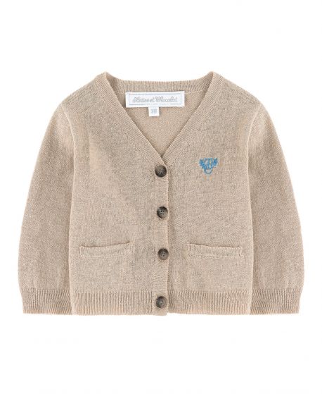 Chaqueta Bebe Niño TARTINE ET CHOCOLAT Camel Cuello V