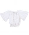 Blusa Niña MISS GRANT Blanca Topos Manga Ancha