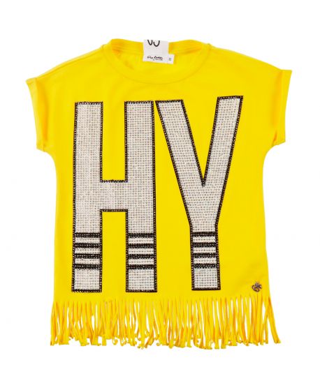 Camiseta Niña SO TWEE Amarillo HY Strass