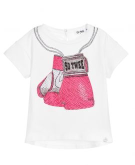 Camiseta Niña SO TWEE Guantes Boxeo Strass