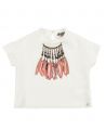 Camiseta Niña MICROBE Plumas Strass