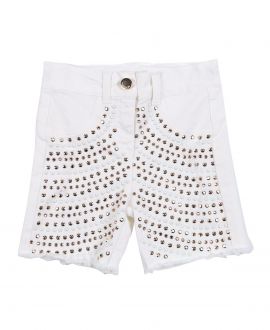 Short Niña MISS GRANT Blanco Tachuelas