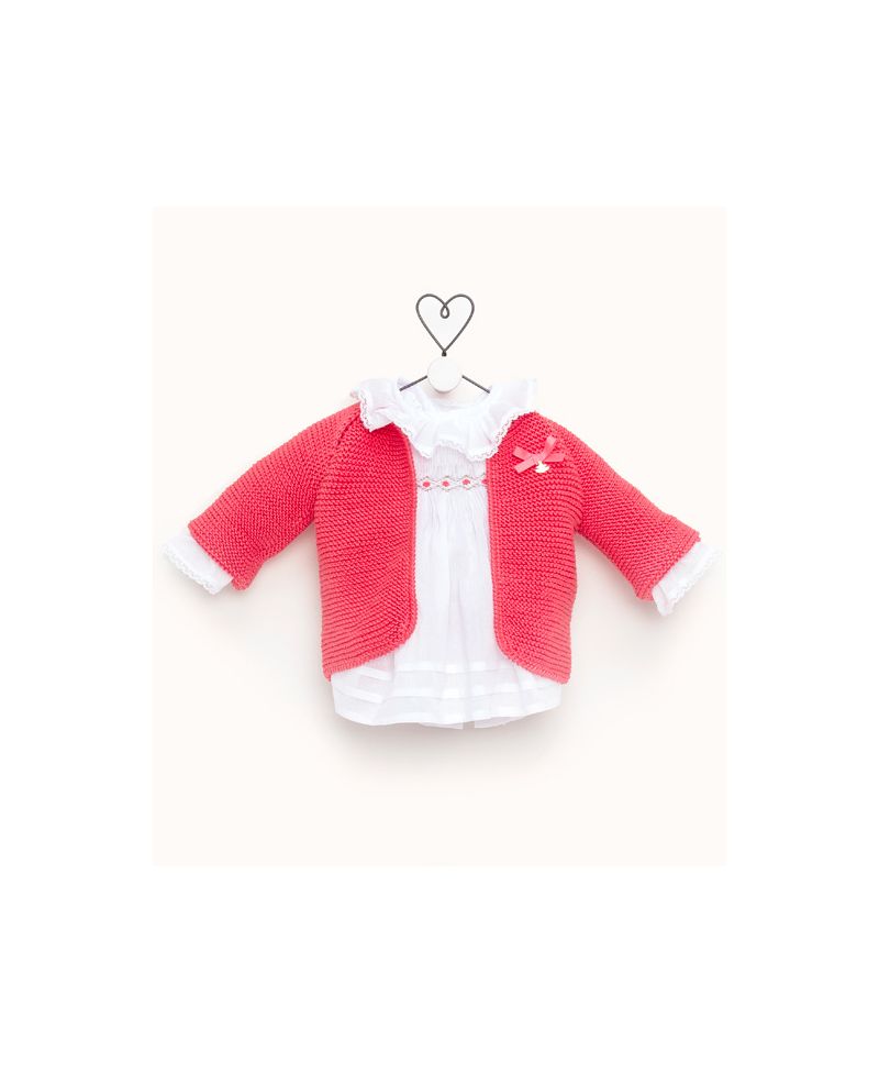 Chaqueta Bebe Niña CASILDA Y JIMENA Punto Coral - Infantil