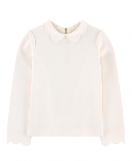 Camisa Niña TARTINE ET CHOCOLAT Cuello Ondas Crudo