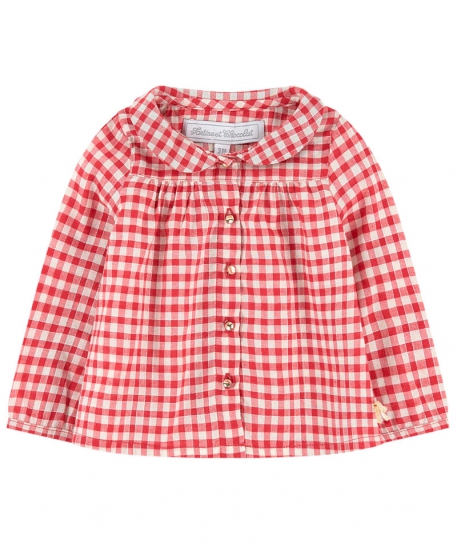 Blusa Bebe Niña TARTINE ET CHOCOLAT Roja Cuadros