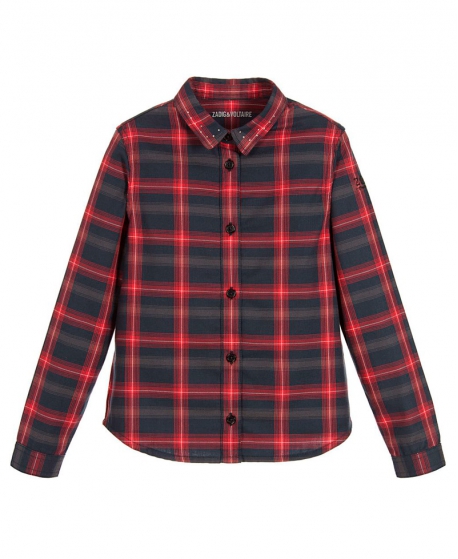 Camisa Niño ZADIG & VOLTAIRE Cuadros Roja