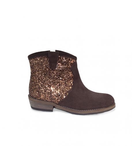 Bota Glitter Eli Marrón 