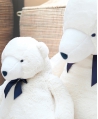 Peluche TARTINE ET CHOCOLAT Jean, l'ours blanc (60 cm)