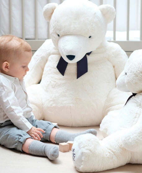 Peluche TARTINE ET CHOCOLAT Jean, l'ours blanc (60 cm)