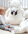 Peluche TARTINE ET CHOCOLAT Jean, l'ours blanc (60 cm)