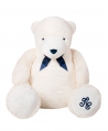 Peluche TARTINE ET CHOCOLAT Jean, l'ours blanc (60 cm)