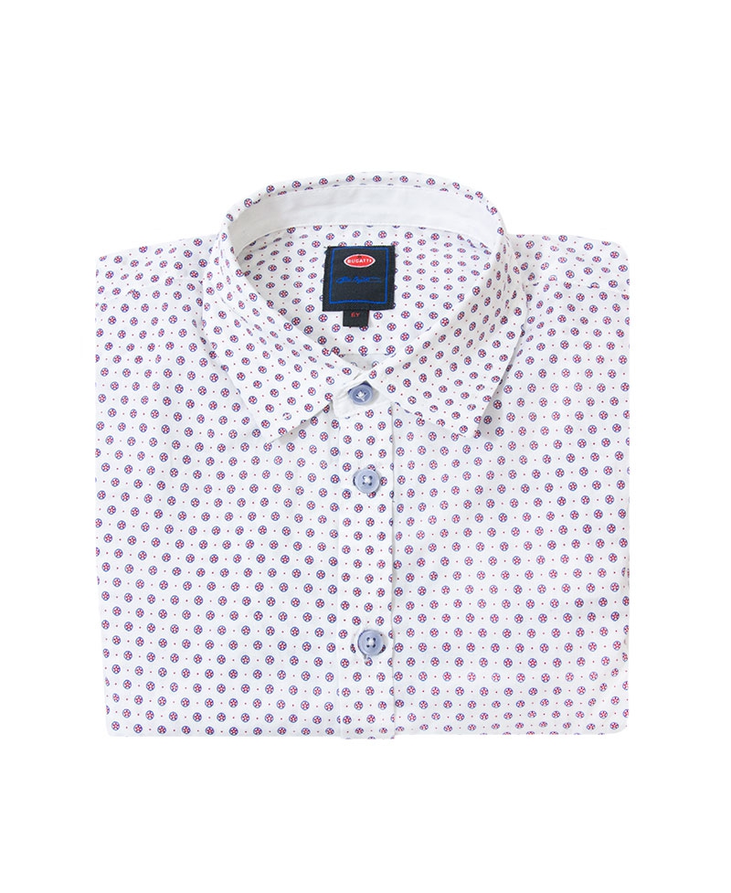 Camisa blanca sales con rojo