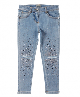 Pantalon Vaquero Niña MISS GRANT Detalles Strass