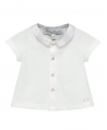 Camisa Bebe TARTINE ET CHOCOLAT Blanca Cuello Cuadros