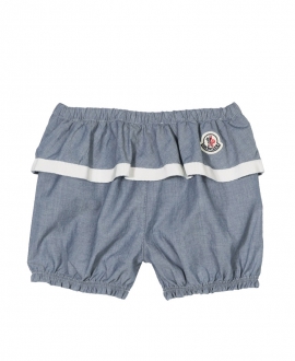 Short Bebe Niña MONCLER Denim Ribete Con Volantes