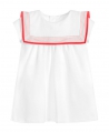 Vestido Bebe Niña CHLOÉ Cuello Marinero Costura Rojo