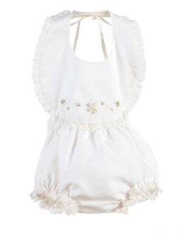 Rana Bebe Casilda y Jimenna Babero Lencera Beige