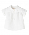 Camisa Lino Blanco NANOS Bebe Niño Cuello