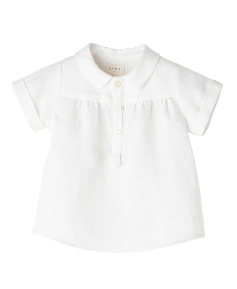 Camisa blanca bebe niño sales