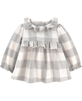 Blusa Bebe Niña TARTINE ET CHOCOLAT Cuadros Gris