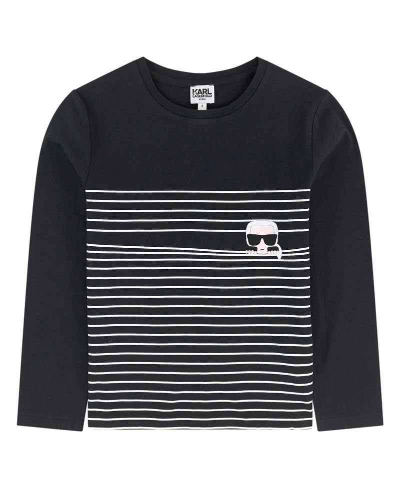 Camiseta Niño KARL LAGERFELD Rayas Blancas - Infantil