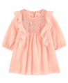 Vestido Bebé Niña CHLOÉ Crepe Rosa