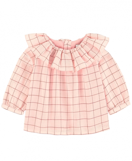 Blusa Bebe Niña CHLOÉ Rosa Cuadros