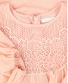 Vestido Niña CHLOÉ Collar Pelo Rosa Crepe
