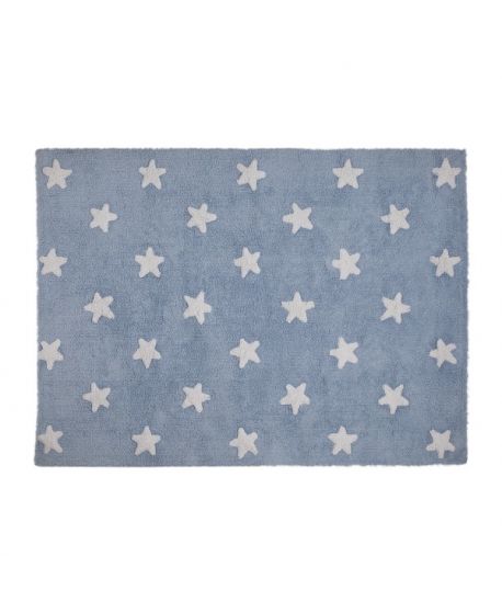 Alfombra Lavable Lorena Canals Azul Stars White