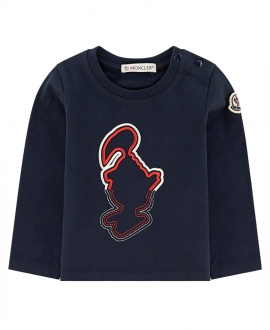 Camiseta Bebe Niño MONCLER Marino Bordada