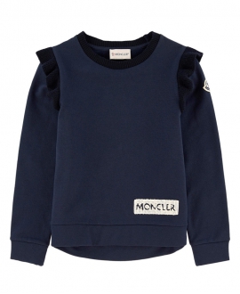 Sudadera Niña MONCLER Marino Volantes Hombros