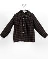 Camisa Baby Niña CASILDA Y JIMENA Vichy Negro