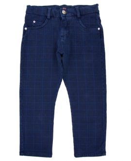 Pantalon Niño BUGATTI Azul Cuadros