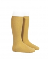 Calcetines Altos CONDOR Punto Liso Curry