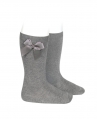 Calcetines Altos CONDOR Lazo Lateral Gris Claro