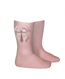 Calcetines Altos CONDOR Lazo Lateral Rosa Empolvado