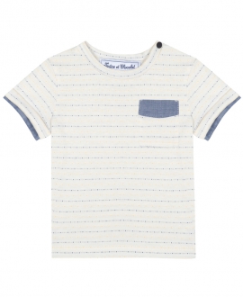 Camiseta Niño TARTINE ET CHOCOLAT Jacquard Rayas Amarillas