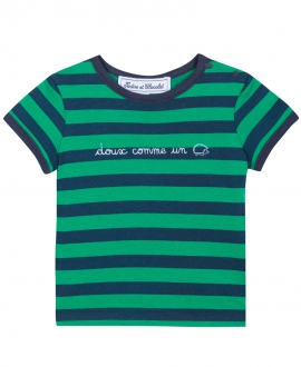 Camiseta Niño TARTINE ET CHOCOLAT Rayas Marino Verde