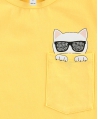 Camiseta Niña KARL LAGERFELD Amarilla Choupette